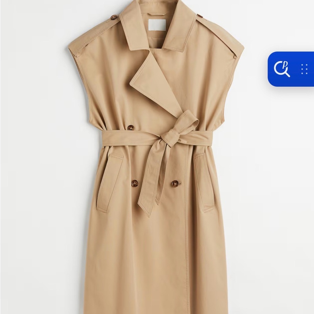 H&M Tan Midi Trench Coat